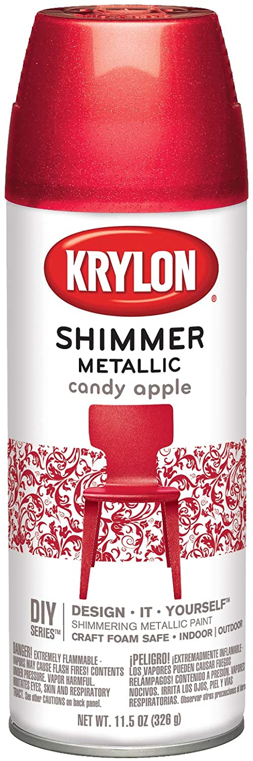 Krylon Glitter Shimmer Spray, Resplendent Red, 4 oz.