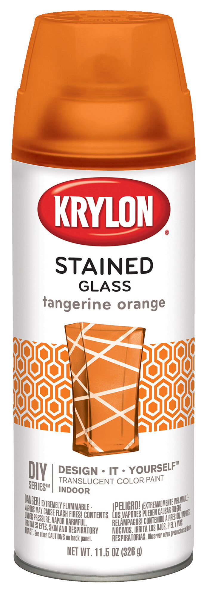 Krylon Stained Glass Paint, Translucent Paint for Glass Canary Yellow 11.5  Oz